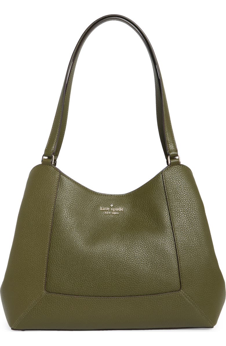 Kate Spade New York lena triple compartment shoulder bag, Main, color, Seaweed