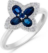 H.J. Namdar Diamond & Sapphire Flower Ring