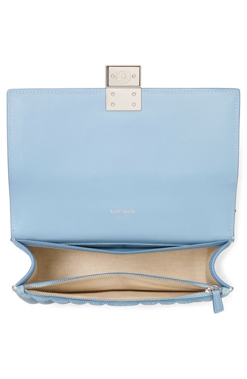 KATE SPADE KATE SPADE NEW YORK DECO QUILTED DENIM SUEDE CONVERTIBLE CHAIN CROSSBODY BAG