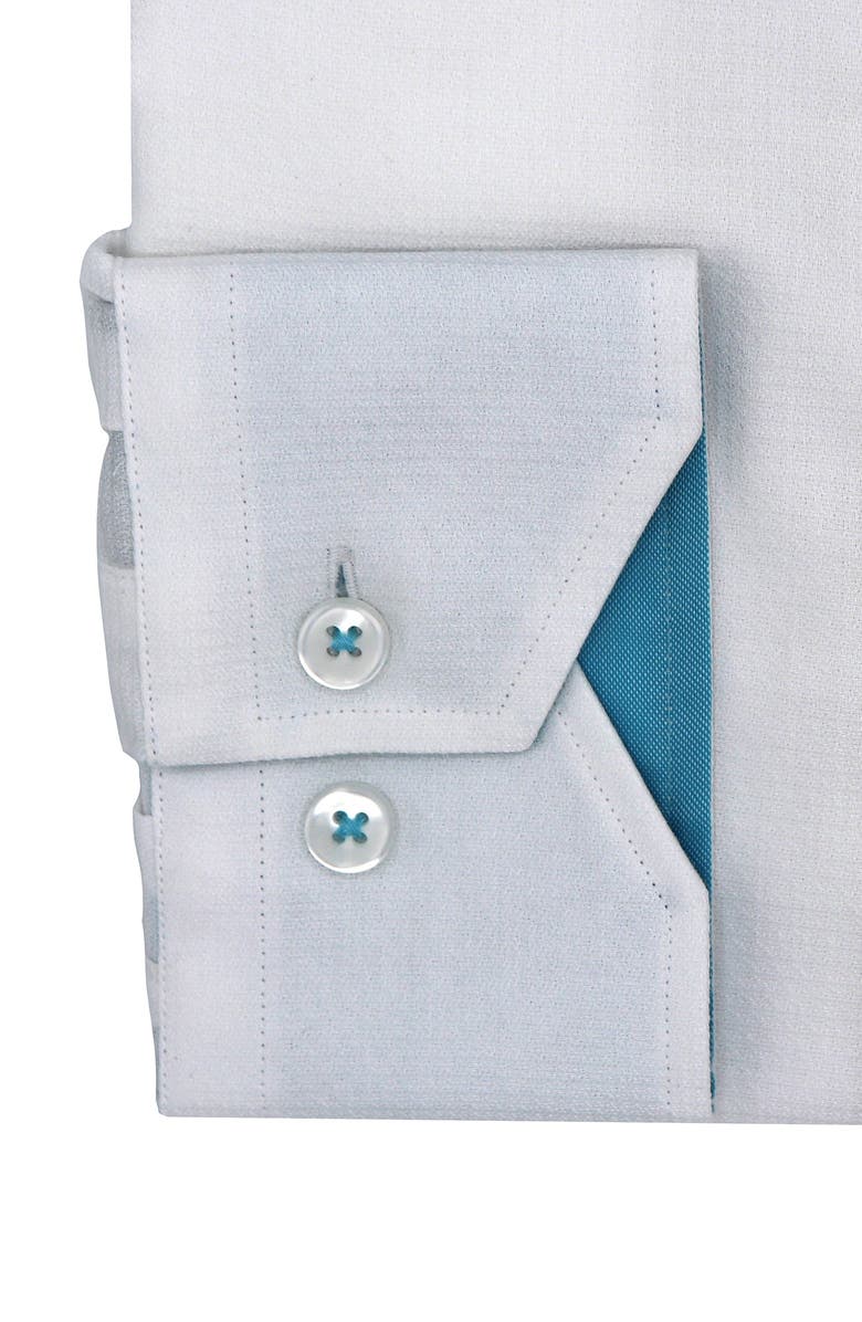 Lorenzo Uomo Trim Fit Solid Textured Cotton Dress Shirt, Alternate, color,