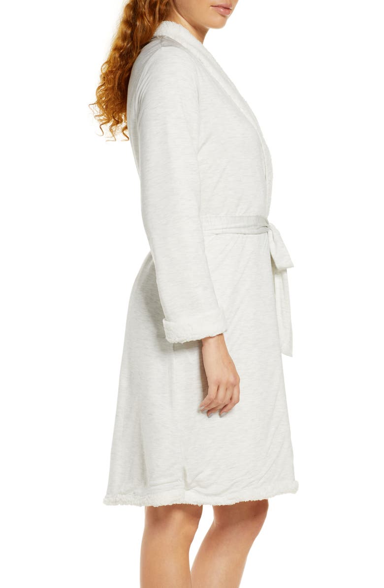 Eberjey Alpine Chic Faux Shearling Trim Robe, Alternate, color,