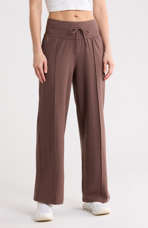 Interlock High Waist Pintuck Wide Leg Pants