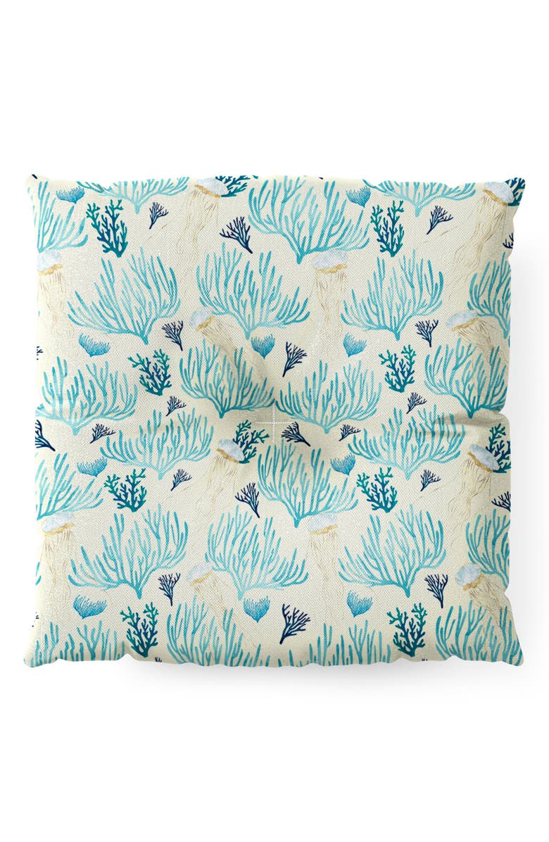 Deny Designs Jellyfish & Coral Seat Cushion, Alternate, color, Blue