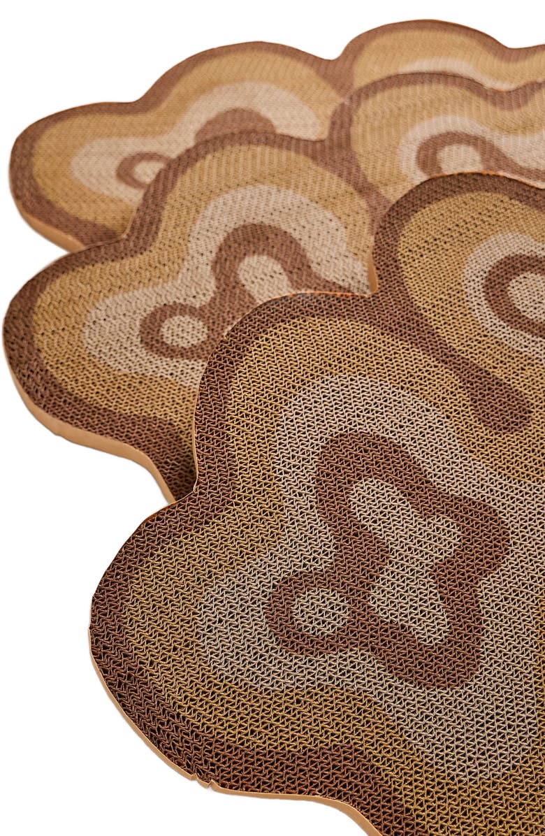 Catenary Bloom Cat Scratcher, Alternate, color, Brown