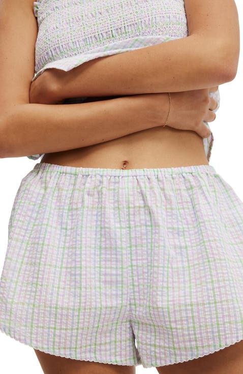 Women's Shirred Woven Sleep Set