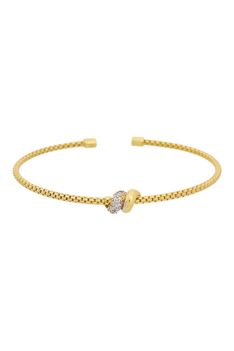 Diamond Bypass Mesh Cuff Bangle, Main, color, YELLOW