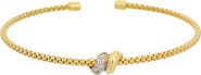 MESHMERISE Diamond Bypass Mesh Cuff Bangle