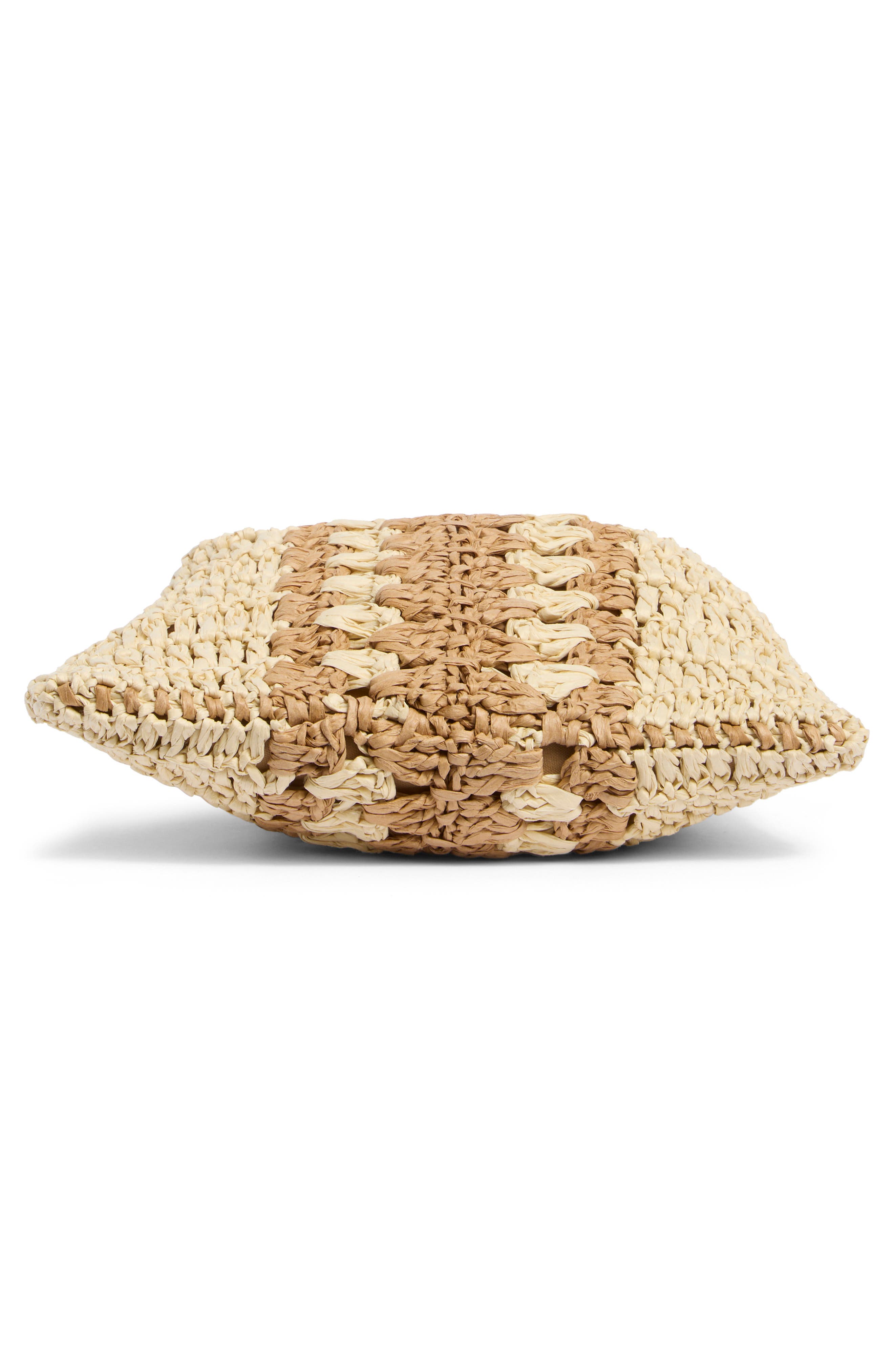 Straw Bucket Bag, Alternate, color, TAN MULTI