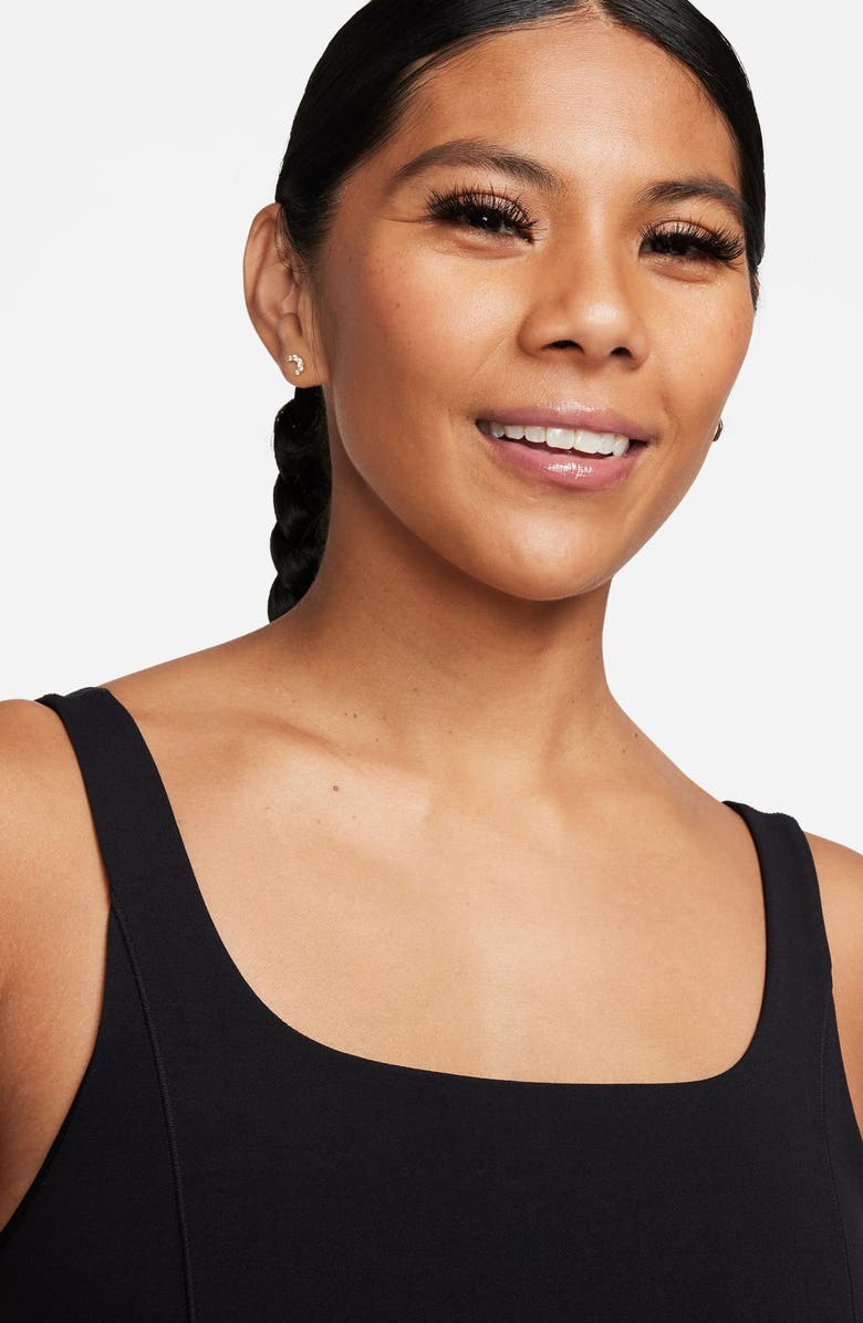 Nike InfinaSoft Essentials Dri-FIT Romper, Alternate, color, 010 010 Black/Pcg6c