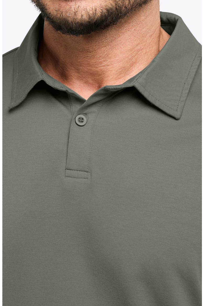 Trim Fit Cotton Blend Polo, Alternate, color, GUNMETAL