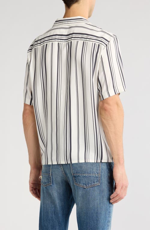 Abound Stripe Camp Shirt In Ivory Egret Link Stripe