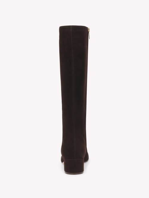 Gianvito Rossi 45 Suede Knee-high Boots In Brown