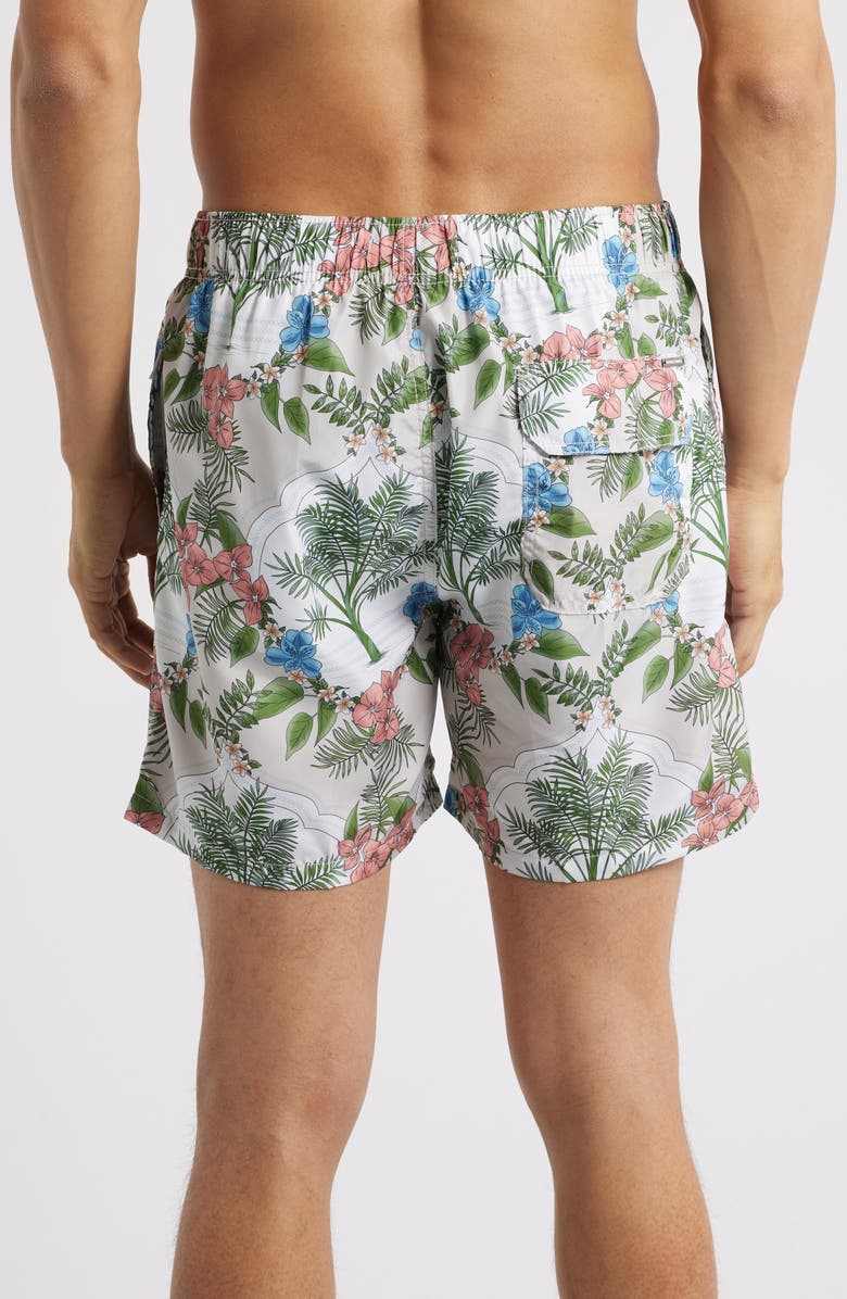 Vintage Summer Ponji Swim Trunks, Alternate, color, Green