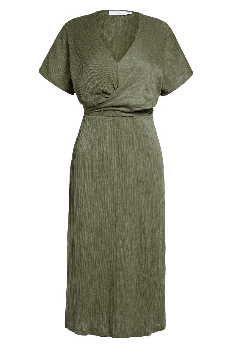Phoebe V-Neck Midi Dress, Alternate, color, OLIVE