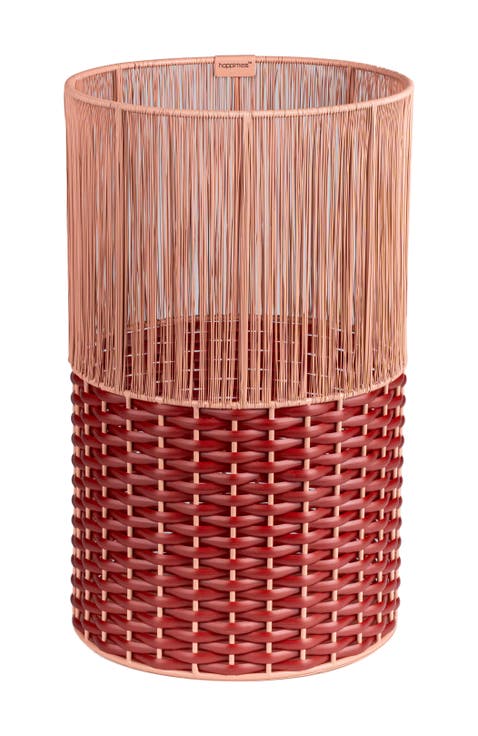 Harper Modern 2-Tone Faux Wicker Cylinder Waste Basket