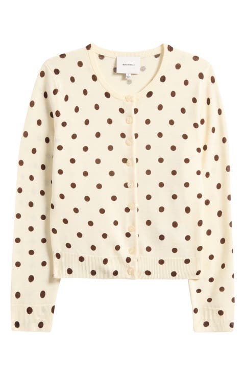 Bernadette Polka Dot Wool Cardigan