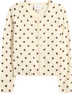 Reformation Bernadette Polka Dot Wool Cardigan