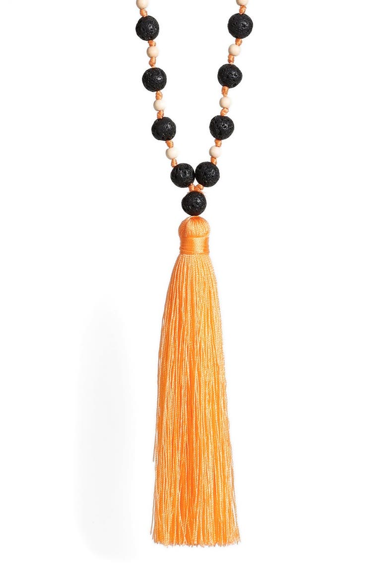 Beaded Tassel Necklace, Alternate, color, DESERT SAND