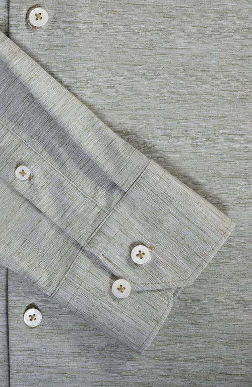 Bugatchi James Ooohcotton® Space Dye Button-up Shirt In Brown