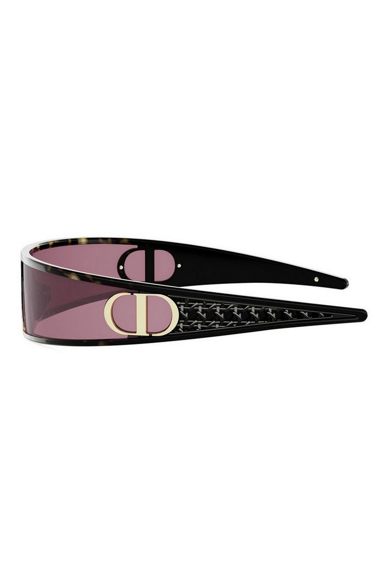 VeryDior M1U 91mm Mask Sunglasses, Alternate, color, DARK HAVANA / BORDEAUX