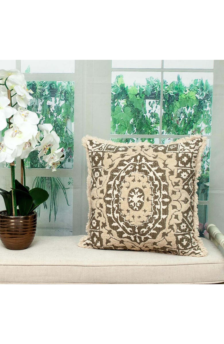 PARKLAND COLLECTION Abu Cotton Throw Pillow, Alternate, color, Beige