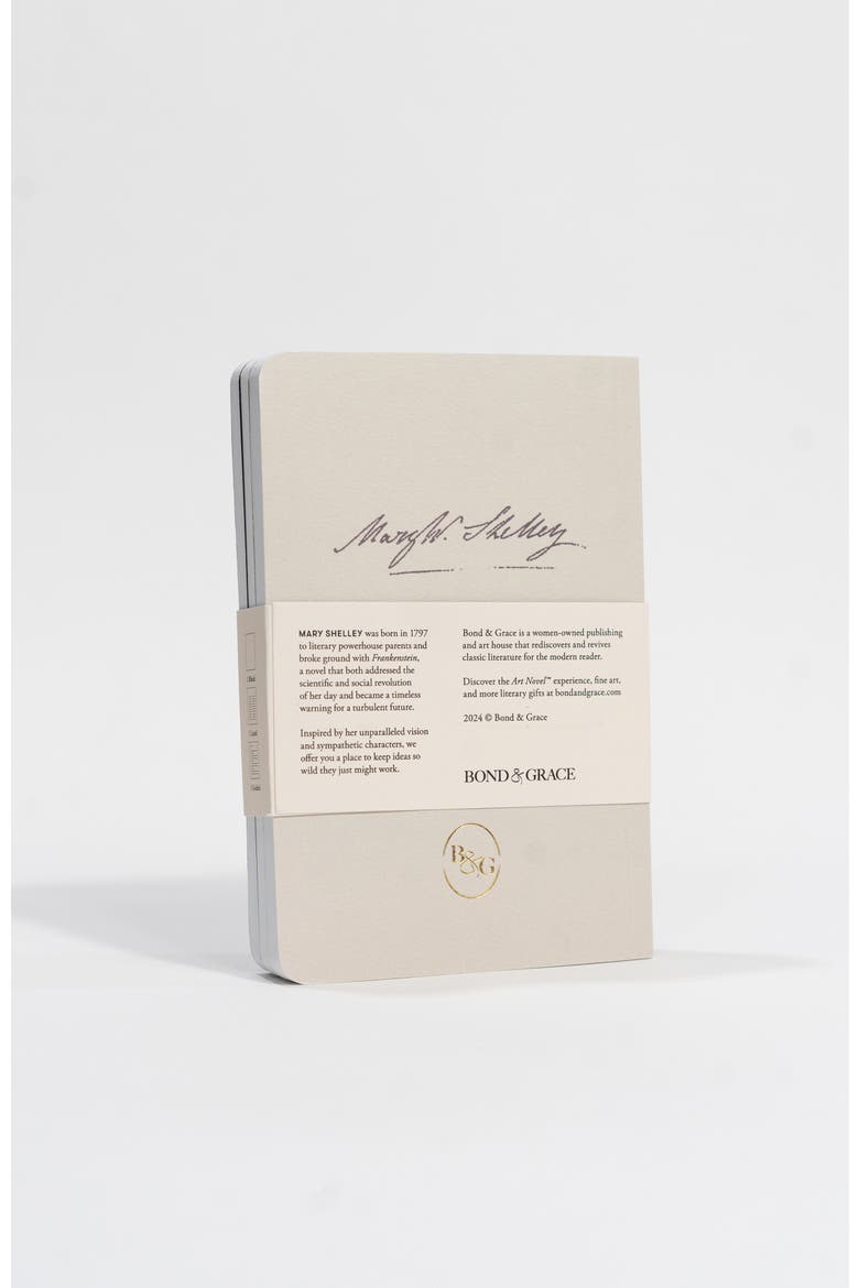 Set of Three Pocket Journals - Portraits of Mary Shelley, Alternate, color, Ivory