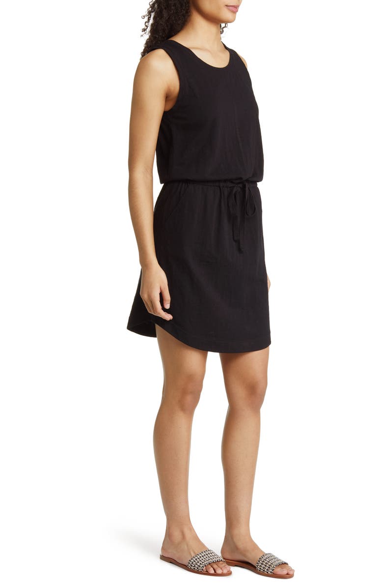 Caslon<sup>®</sup> Drawstring Organic Cotton Minidress, Alternate, color, 