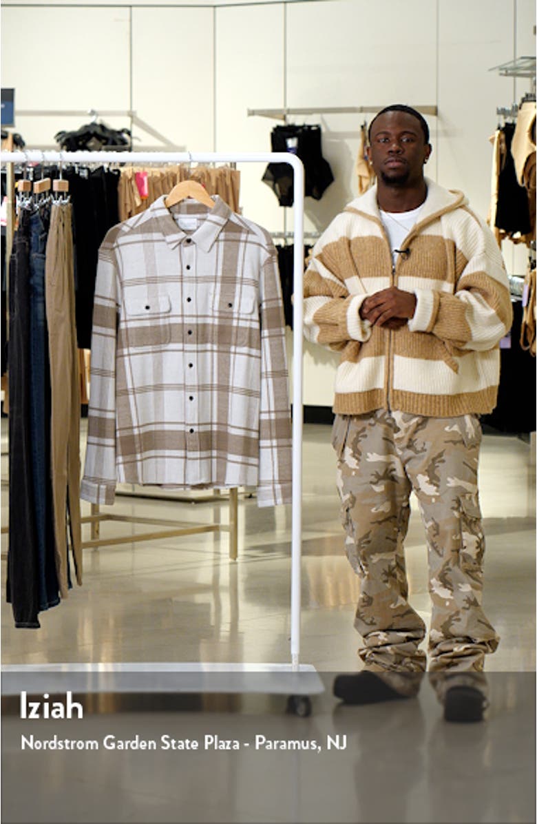 Generation Plaid Stretch Flannel Button-Up Overshirt, sales video thumbnail