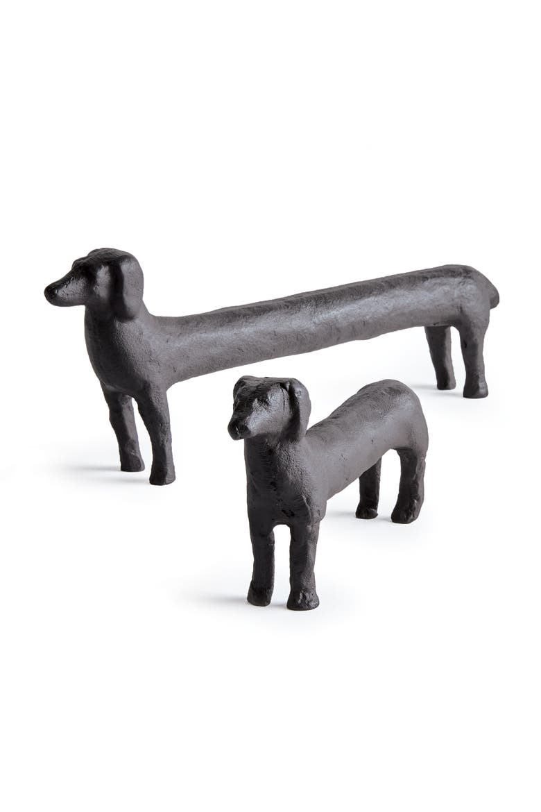 Connley Dogs Sculptures Decorative Objects Set of 2, Main, color, Black