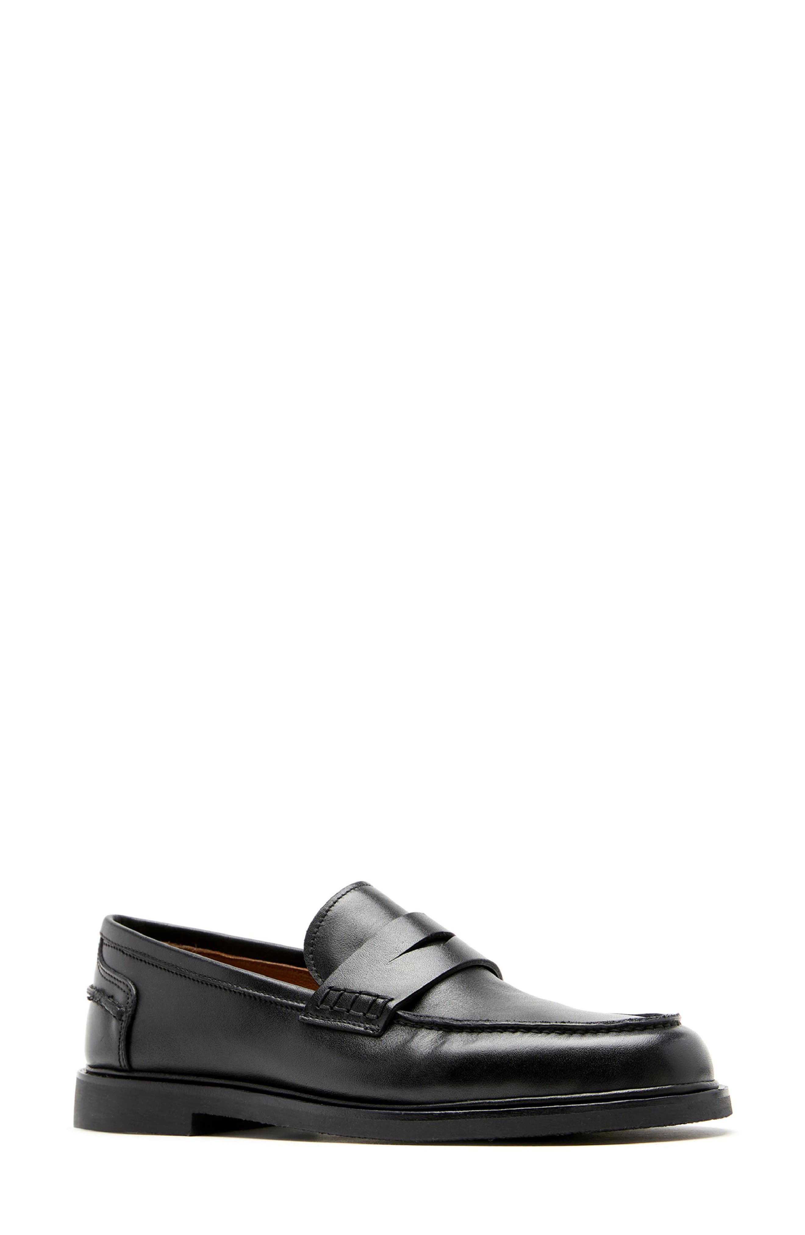 Magnet City Dry™ Waterproof Penny Loafer, Main, color, BLACK LEATHER
