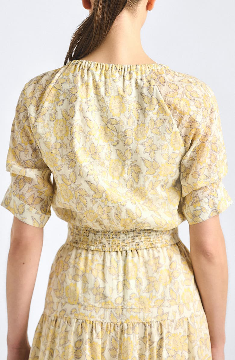 Derek Lam 10 Crosby Suri Voile Top, Alternate, color, Valiase Yellow Floral