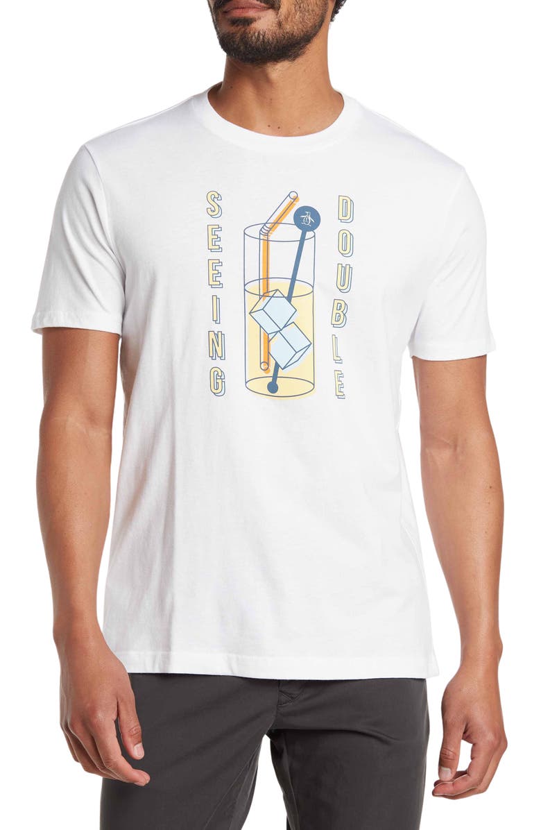 Original Penguin Seeing Double Graphic Tee, Main, color,