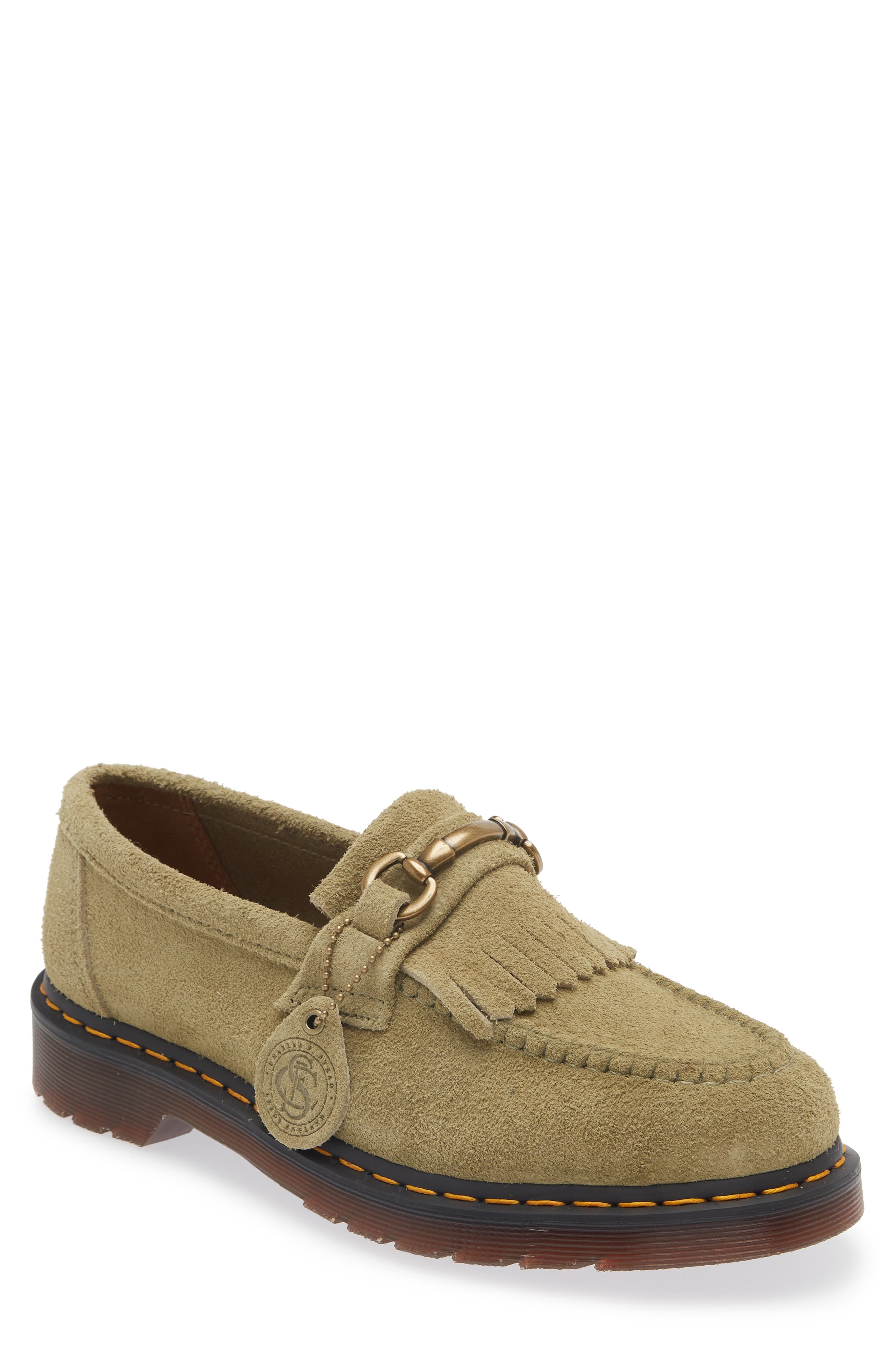 Adrian Snaffle Kiltie Loafer, Main, color, PALE OLIVE DESERT OASIS SUEDE