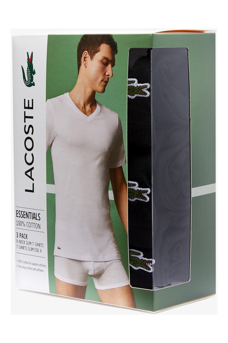 3-Pack Essential V-Neck T-Shirts, Alternate, color, BLACK