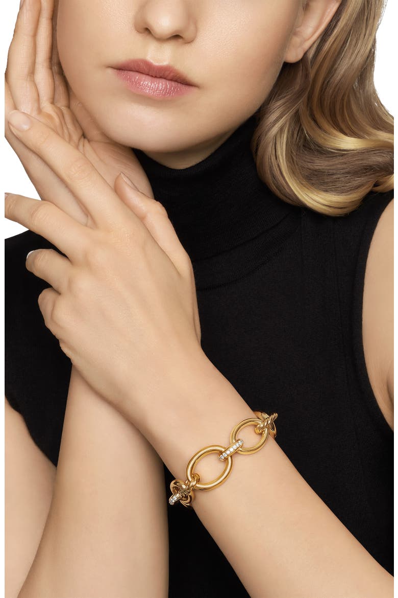 Mercer Mixed Link Bracelet, Alternate, color, 18K YELLOW GOLD/ DIAMOND