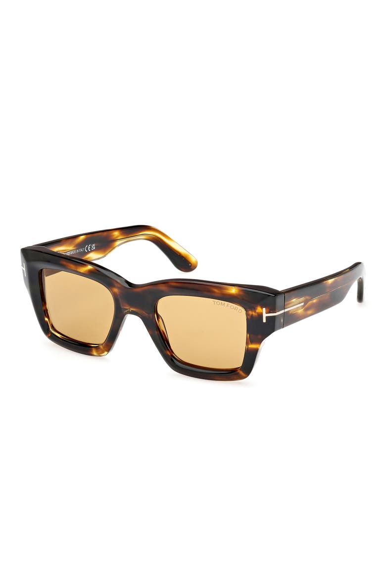 Ilias 50mm Square Sunglasses, Alternate, color, SHINY HONEY BROWN / AMBER