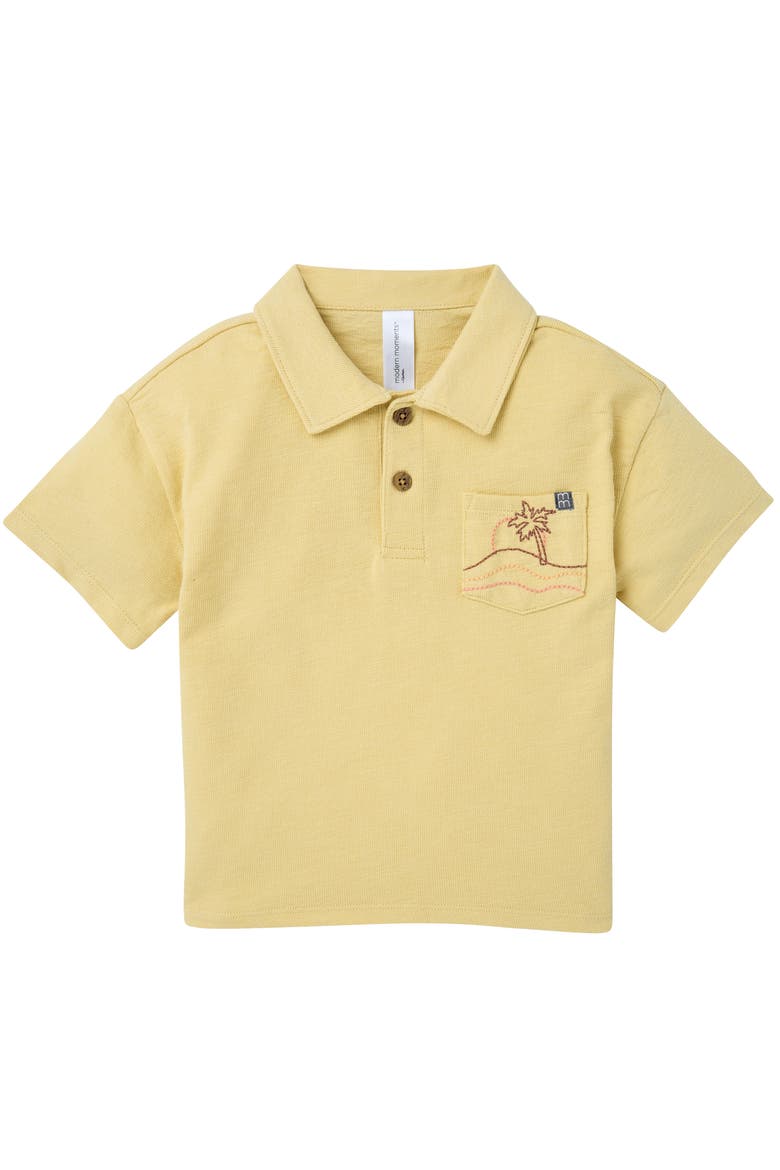 Polo Shirt and Shorts Set, Alternate, color, Reed Yellow