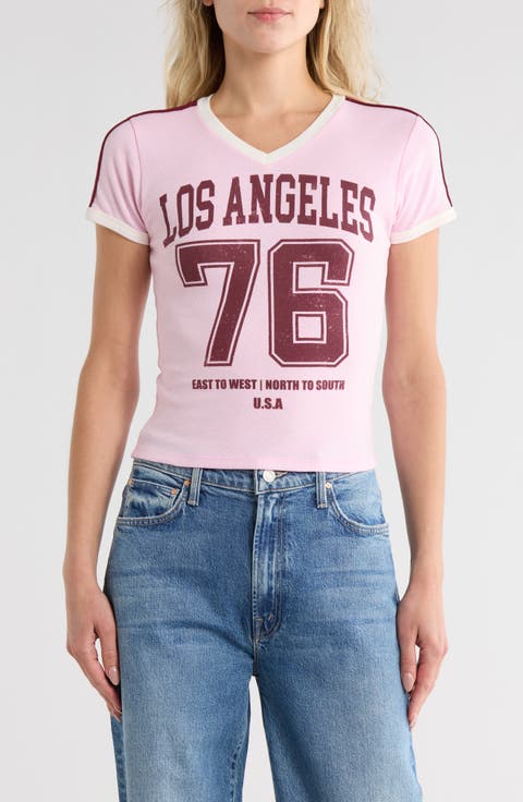 LA '76 Graphic V-Neck T-Shirt
