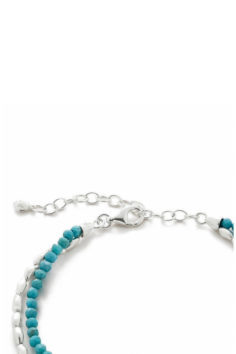 Mini Nugget Beaded Layered Bracelet, Alternate, color, STERLING SILVER