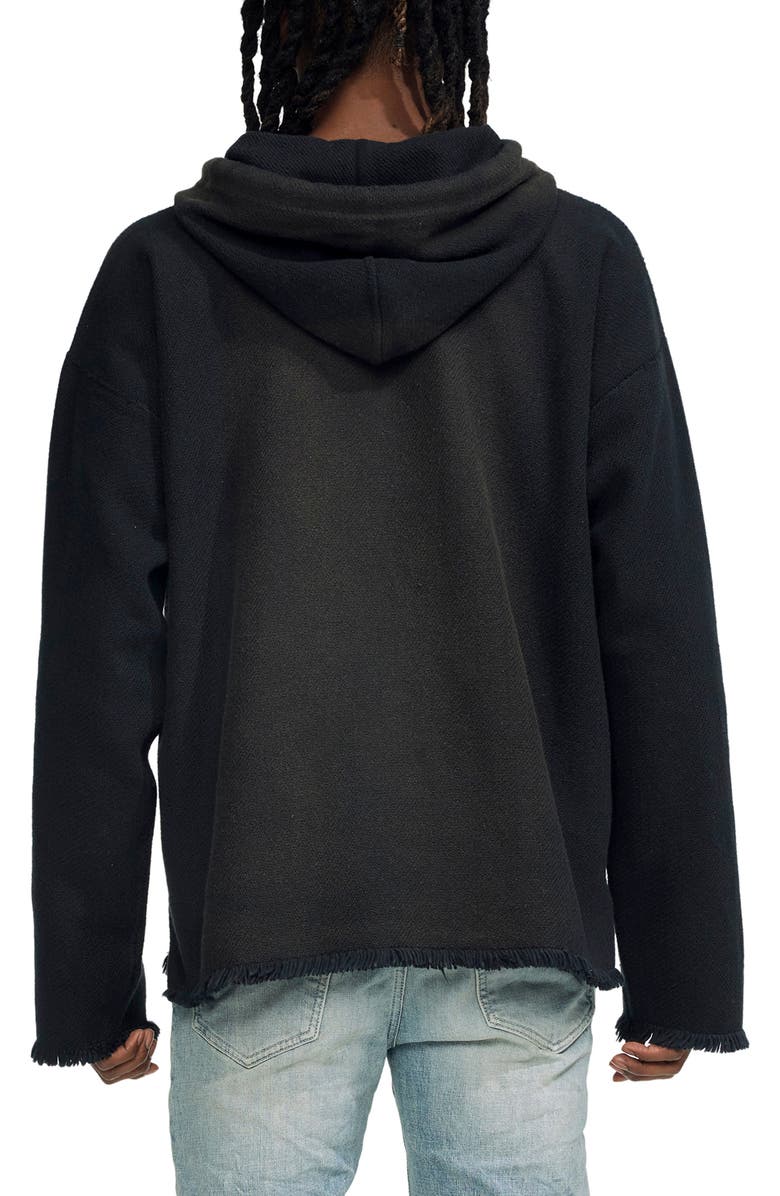 PURPLE BRAND Beach Fringed Cotton Hoodie, Alternate, color,