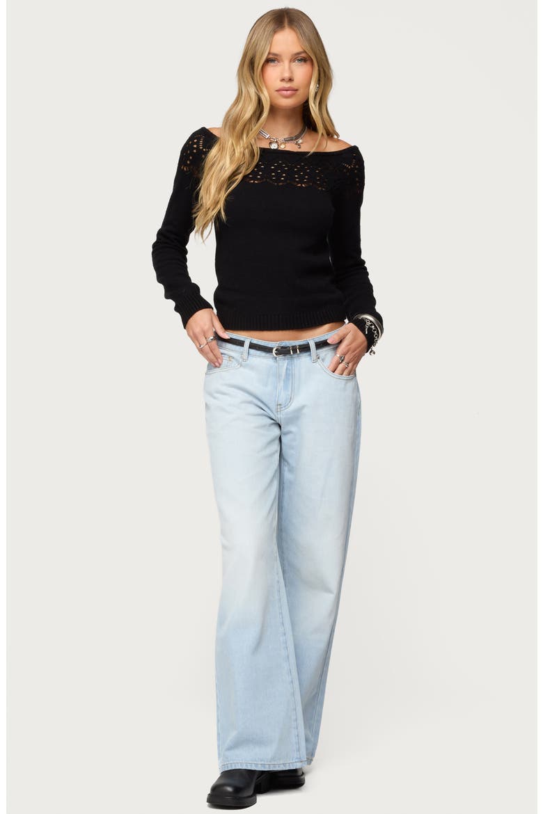 Magda Acid Wash Low Rise Wide Leg Jeans, Alternate, color, LIGHT-BLUE