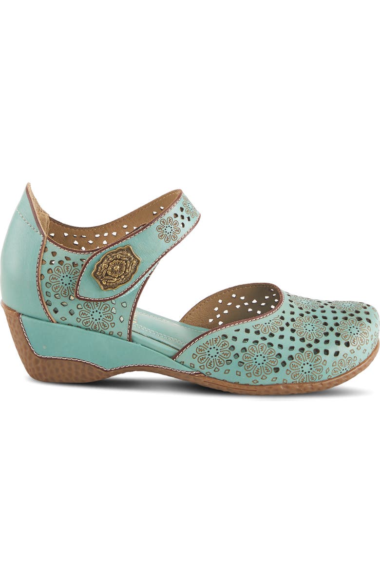 L'Artiste by Spring Step Americana Ankle Strap Clog, Alternate, color, Sky Blue