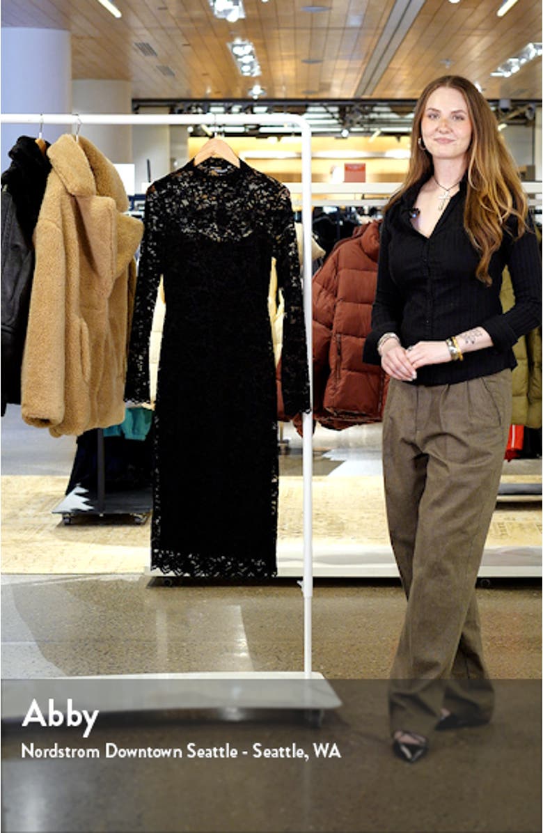 Vivienne Velvet Lace Long Sleeve Midi Dress, sales video thumbnail