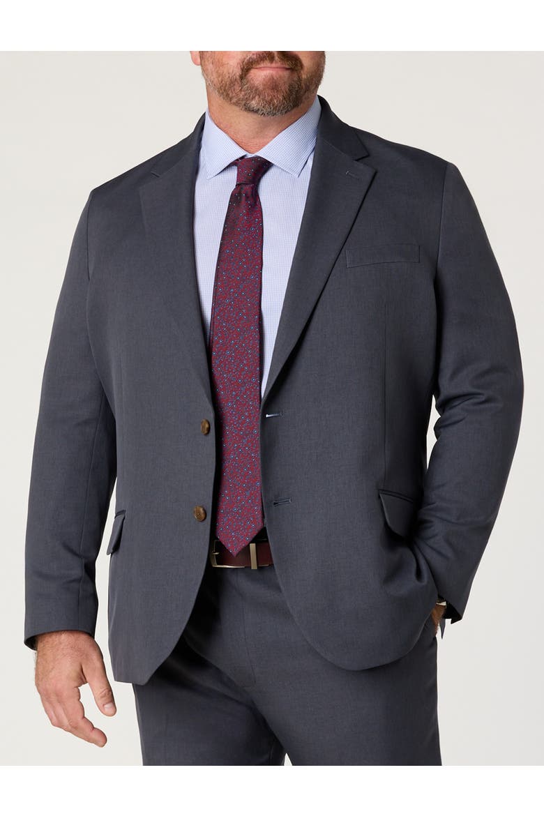 Big & Tall Smart WashÂ® Twill Suit Jacket, Main, color, INK