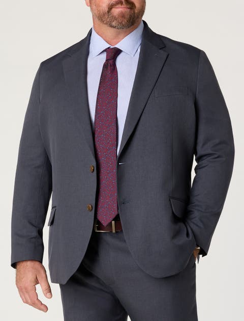 Big & Tall Smart WashÂ® Twill Suit Jacket