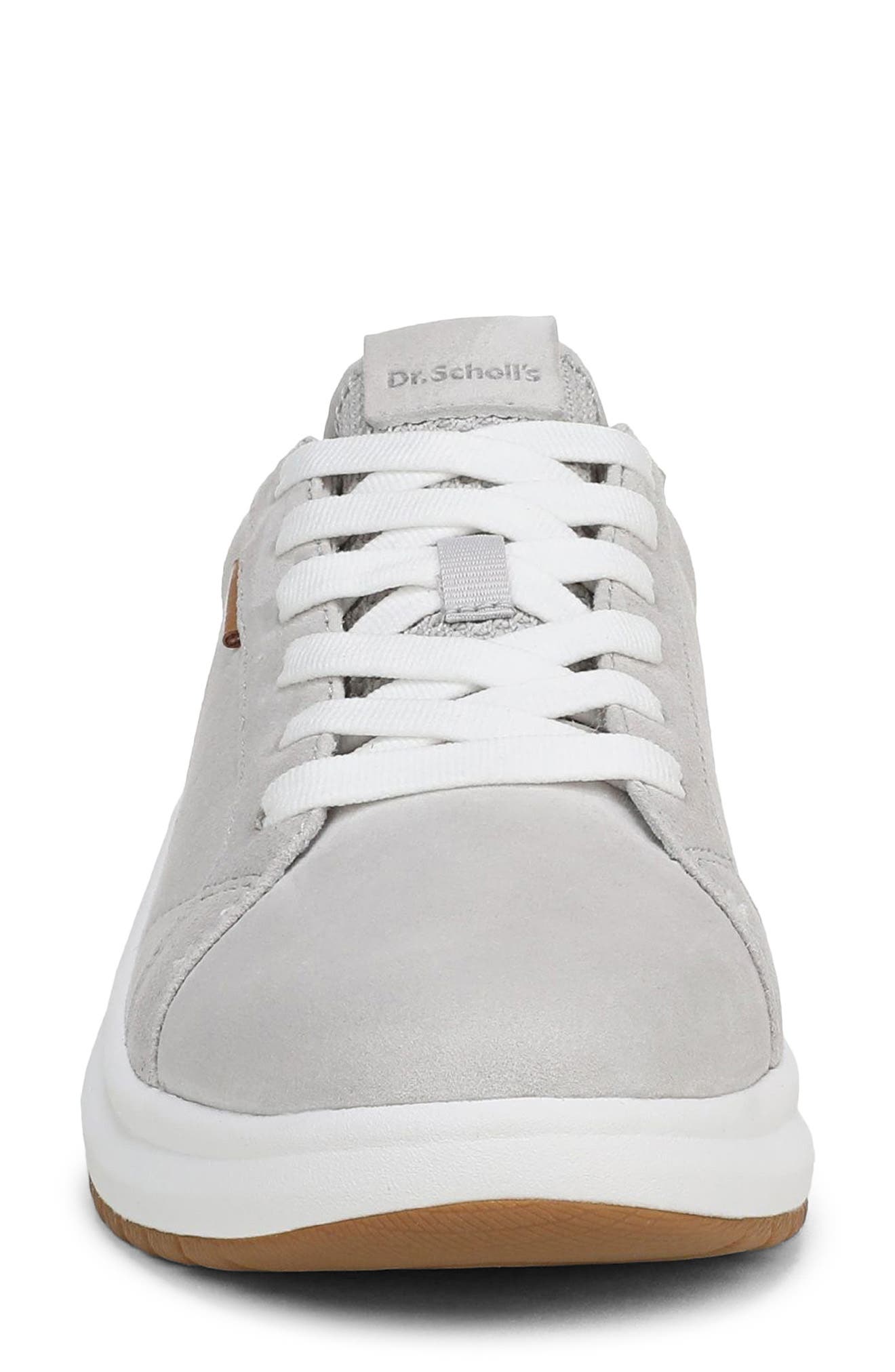 Feel Good Plantar Fasciitis Leather Sneaker (Women) - Wide Width Available, Alternate, color, LIGHT GREY