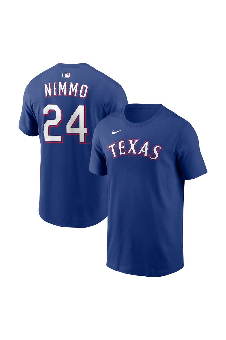 Men's Nike Brandon Nimmo Royal Texas Rangers Name & Number T-Shirt, Main, color, Royal
