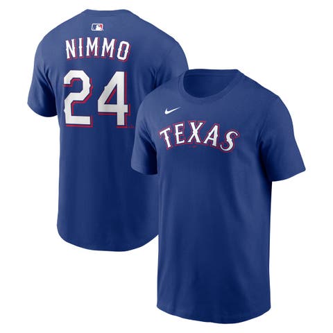 Men's Nike Brandon Nimmo Royal Texas Rangers Name & Number T-Shirt