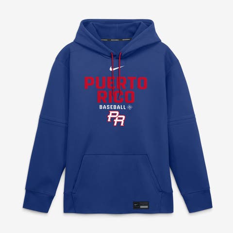 Men's Nike  Royal Puerto Rico Baseball 2026 World Baseball Classic Authentic Collection Therma-FIT Hoodie