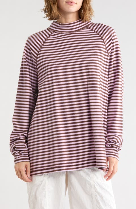 FP Movement Stripe Raglan Sleeve Cotton Top